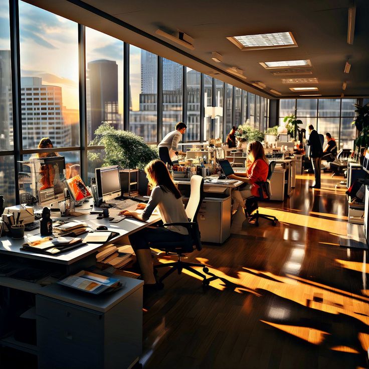Bright open-plan office in Auckland with designated zones for team activities and quiet work